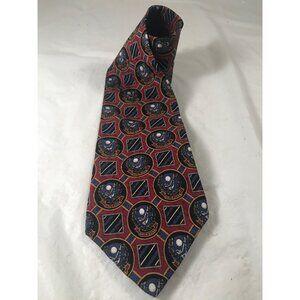 Pebble Beach Neckwear Burgundy & Blue Silk Novelty Necktie